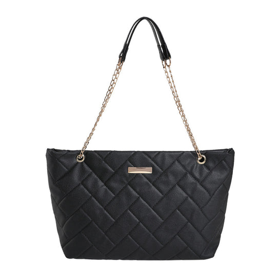 Damen elegante Stepp-Handtasche mit goldenen Akzenten Nord Taschen