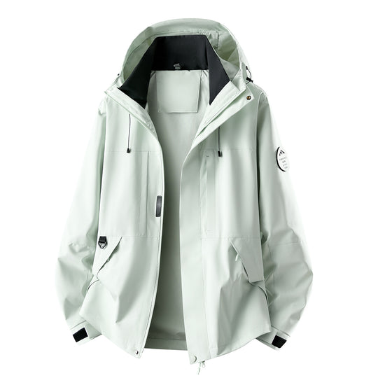 Herren Wasserabweisende Oversize-Outdoorjacke mit Kapuze, atmungsaktivem Softshell & Utility‑Taschen Nord Taschen