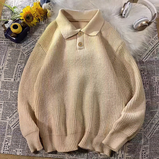 Damen Feinstrick-Polopullover mit Rippenstruktur und Zwei-Knopf-Leiste Nord Taschen