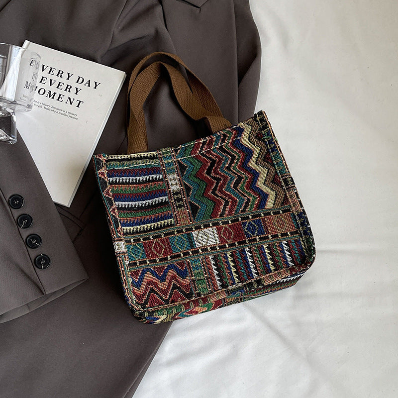 Damen Tragetasche mit modernem Ethnolook und robustem Innenfutter Nord Taschen