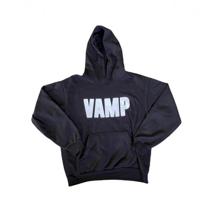 Unisex Kapuzensweatshirt mit Used-Frontdruck und Kängurutasche Nord Taschen