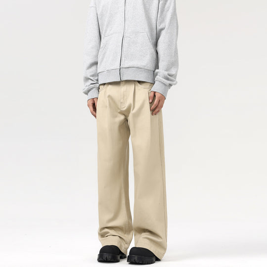Herren Baggy-Twill-Hose mit tiefem Schritt und fließender Oversize-Silhouette Nord Taschen