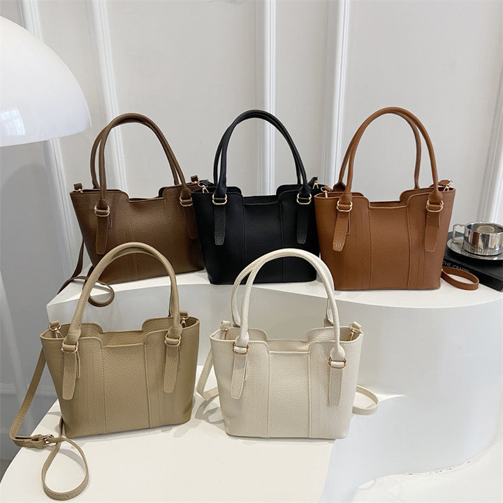 Damen elegante Handtasche mit strukturiertem Kunstleder Nord Taschen
