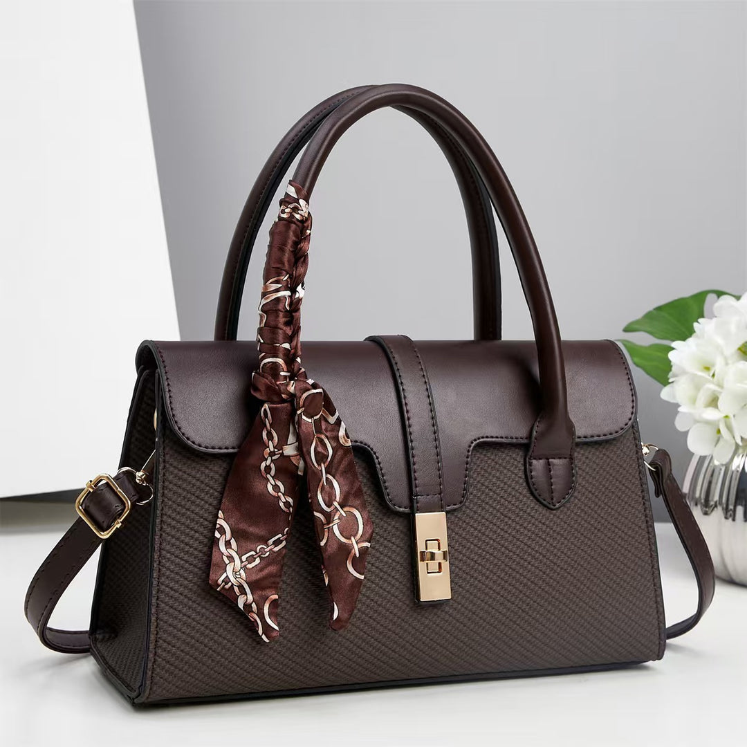 Damen Handtasche mit modischem Design und abnehmbarem Schal Nord Taschen