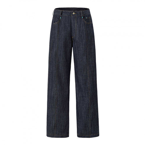 Damen Highwaist-Jeanshose mit weitem Bein, gerader Silhouette und Five-Pocket-Design Nord Taschen