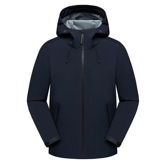 Herren Urbaner Softshell-Regenparka mit getapten Nähten, verstellbarer Kapuze und wasserdichtem Reißverschluss Nord Taschen