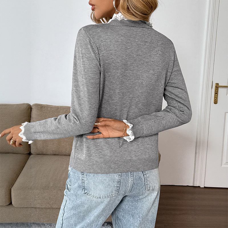 Damen Elegantes Oberteil mit Rüschen und Knopfleiste Nord Taschen