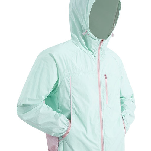Herren Ultraleichte Kapuzenwindjacke aus Ripstop mit verstellbarem Saum & Brustreißverschluss Nord Taschen