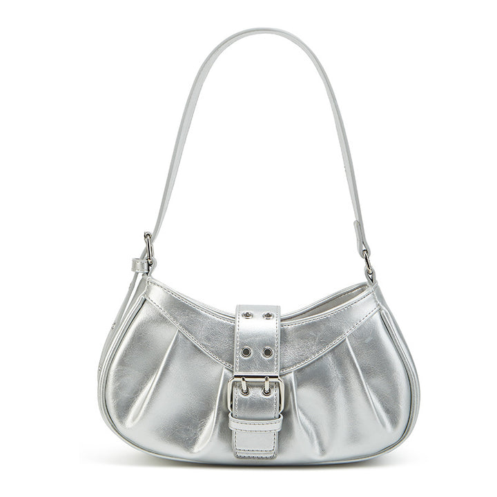 Damen Hobo-Tasche mit komfortabler Faltstruktur und dekorativem Gürtel Nord Taschen