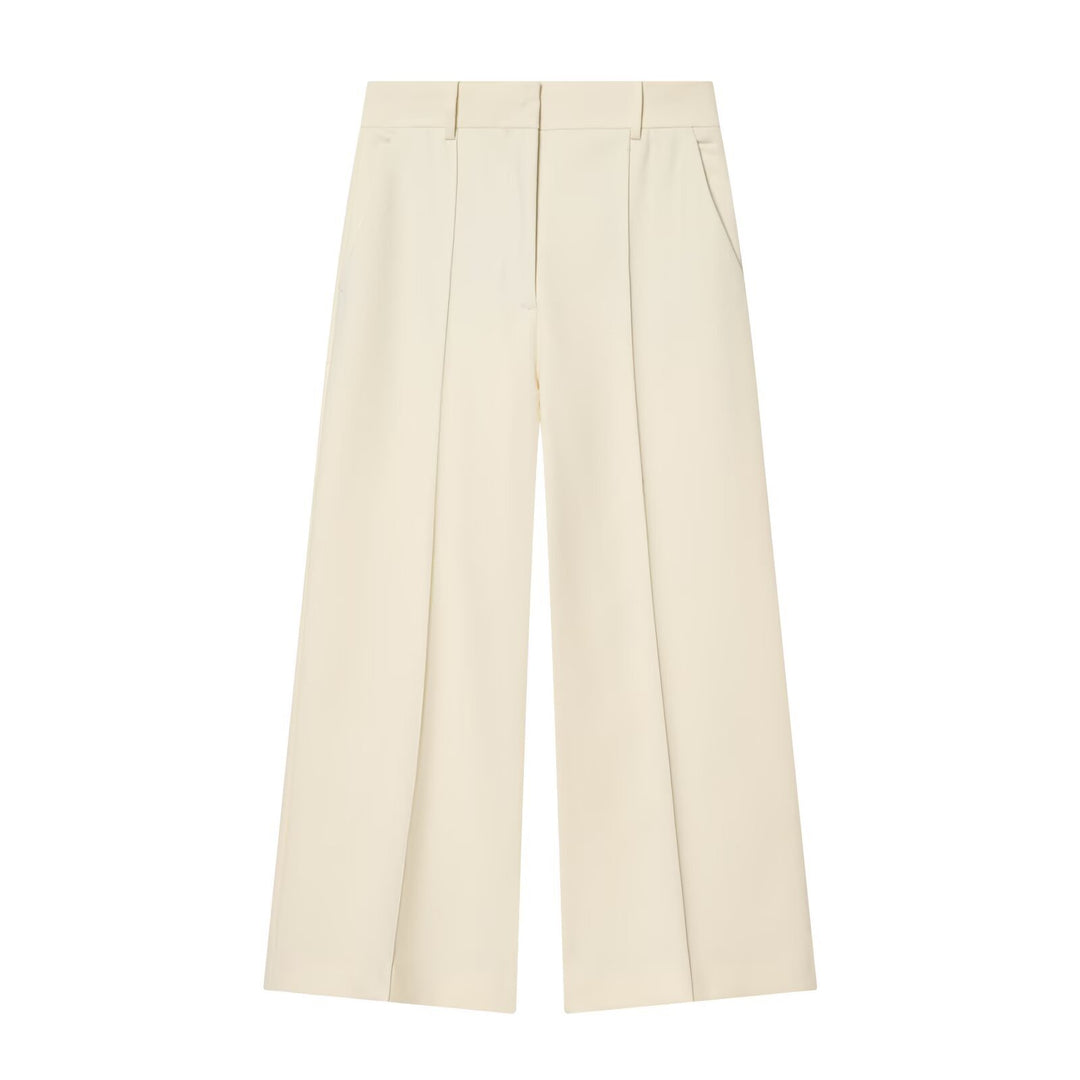 Damen Zweiteiliges Anzugs-Set mit Oversize-Longblazer und High-Waist Bundfaltenhose Nord Taschen