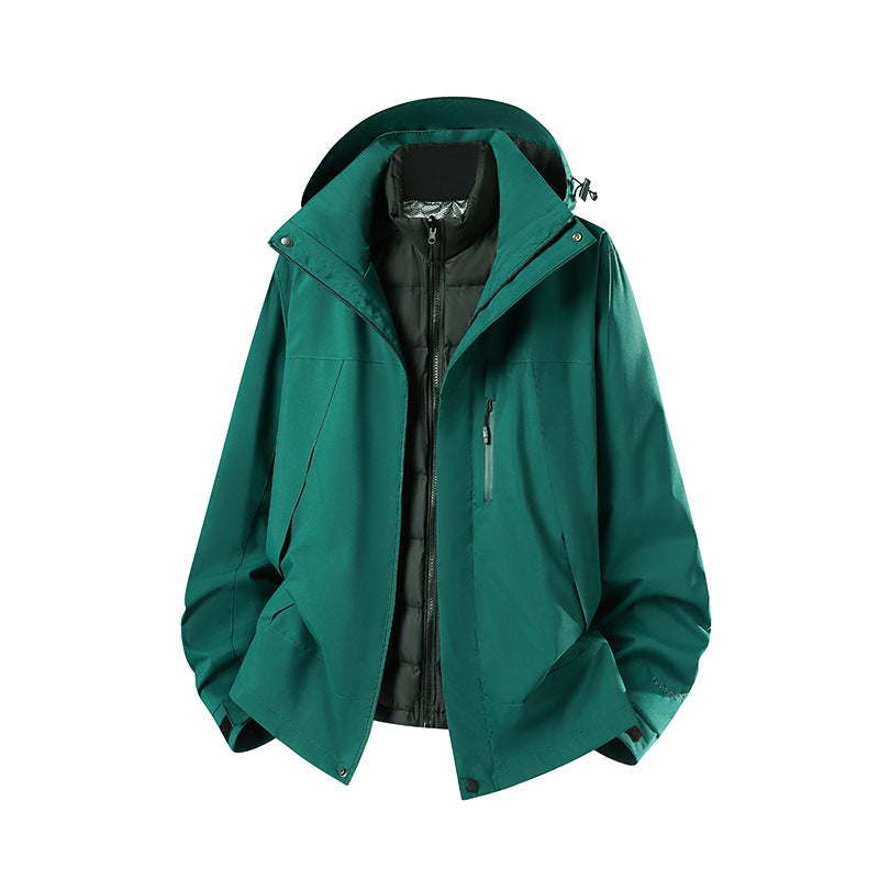 Damen Zweiteilige Softshell-Parka mit herausnehmbarer Steppinnenjacke Nord Taschen