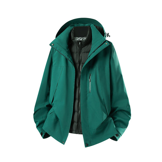 Damen Zweiteilige Softshell-Parka mit herausnehmbarer Steppinnenjacke Nord Taschen