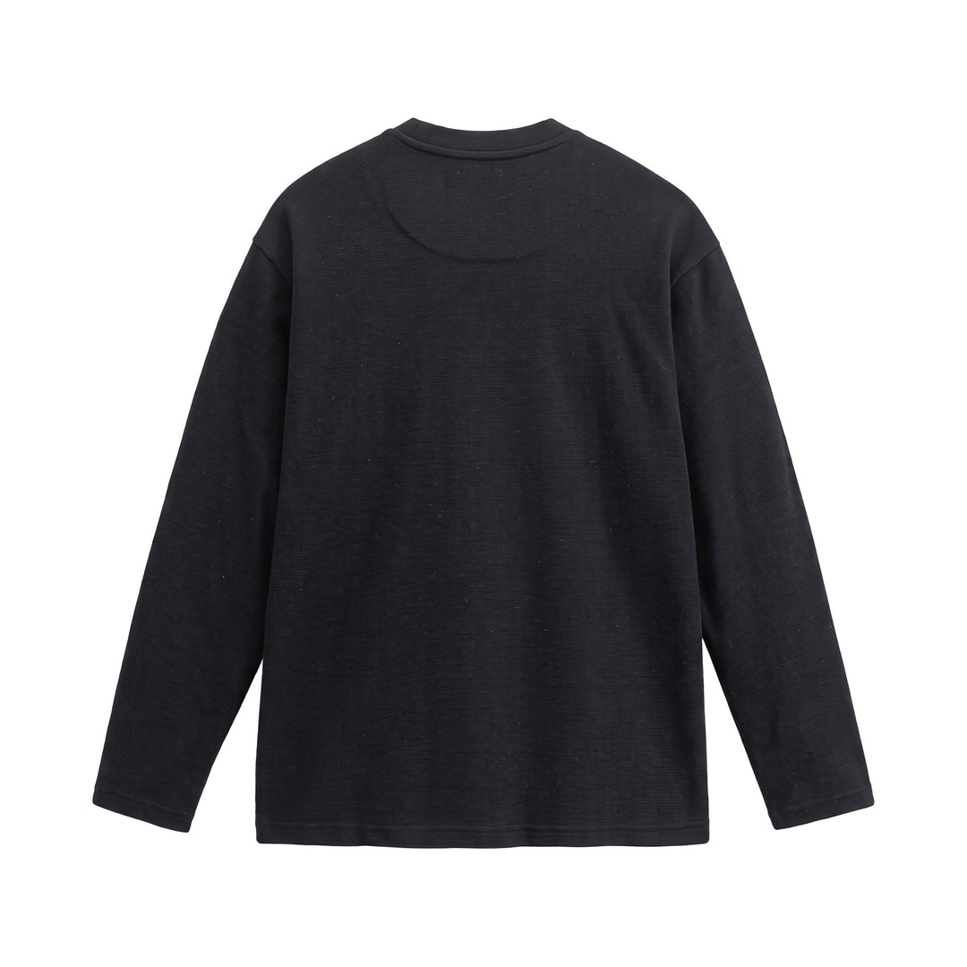 Damen Feinstrick‑Sweatshirt mit Strukturstrick, Rundhalsausschnitt und weiter Passform Nord Taschen