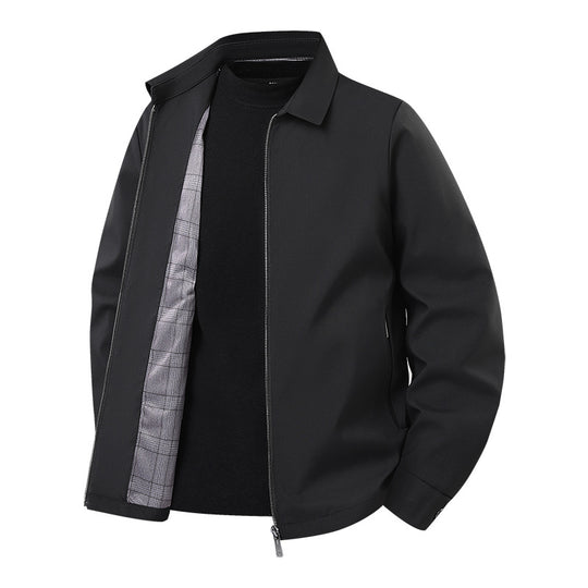 Herren Leichte Harrington‑Jacke mit Softshell‑Außenmaterial und Glencheck‑Futter Nord Taschen