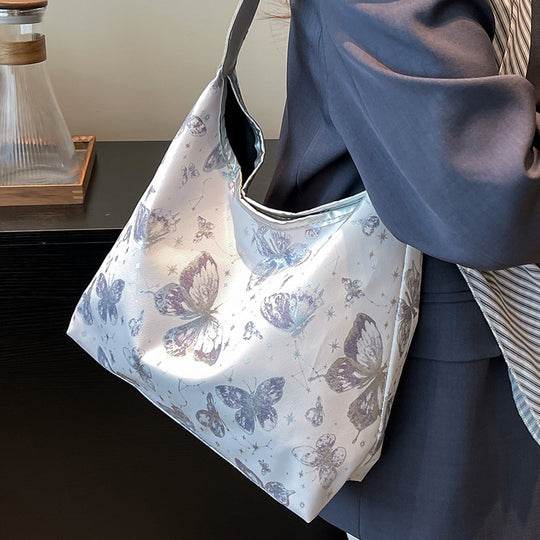 Damen Hobo-Tasche mit floralem Schmetterlingsmotiv Nord Taschen
