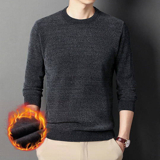 Herren Feinstrick-Thermopullover mit Thermo-Fleece-Innenfutter und schmaler Passform Nord Taschen