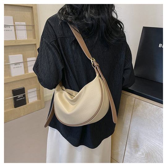 Damen moderne Umhängetasche aus hochwertigem Leder mit elegantem Reißverschluss Nord Taschen