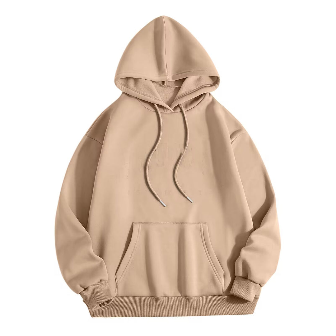 Unisex nan Oversize-Fleece-Hoodie mit tiefer Schulter, Kängurutasche und breitem Rippbund Nord Taschen