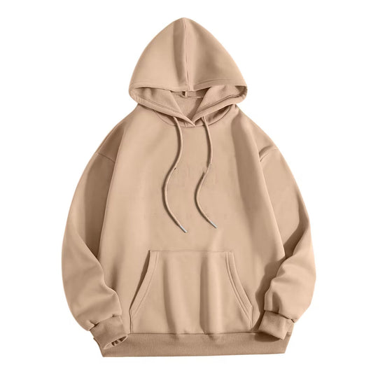 Unisex nan Oversize-Fleece-Hoodie mit tiefer Schulter, Kängurutasche und breitem Rippbund Nord Taschen