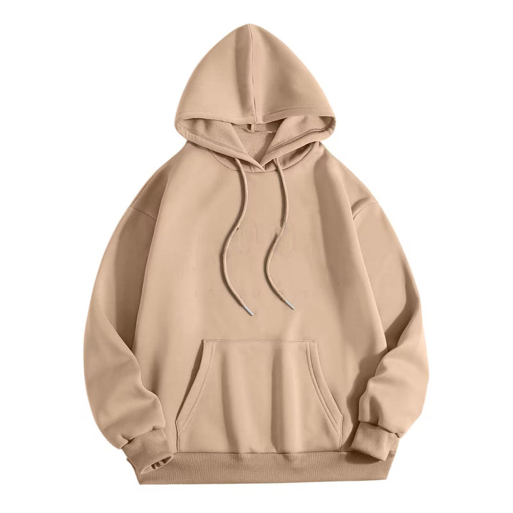 Unisex nan Oversize-Fleece-Hoodie mit tiefer Schulter, Kängurutasche und breitem Rippbund Nord Taschen