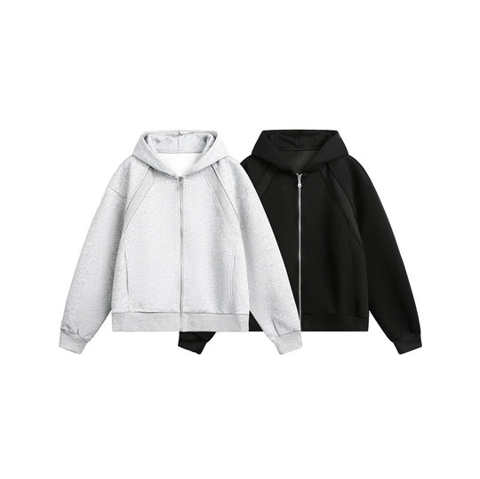 Unisex Leichte Oversize‑Kapuzen‑Sweatjacke mit durchgehendem Reißverschluss, Raglanärmeln und Eingrifftaschen Nord Taschen