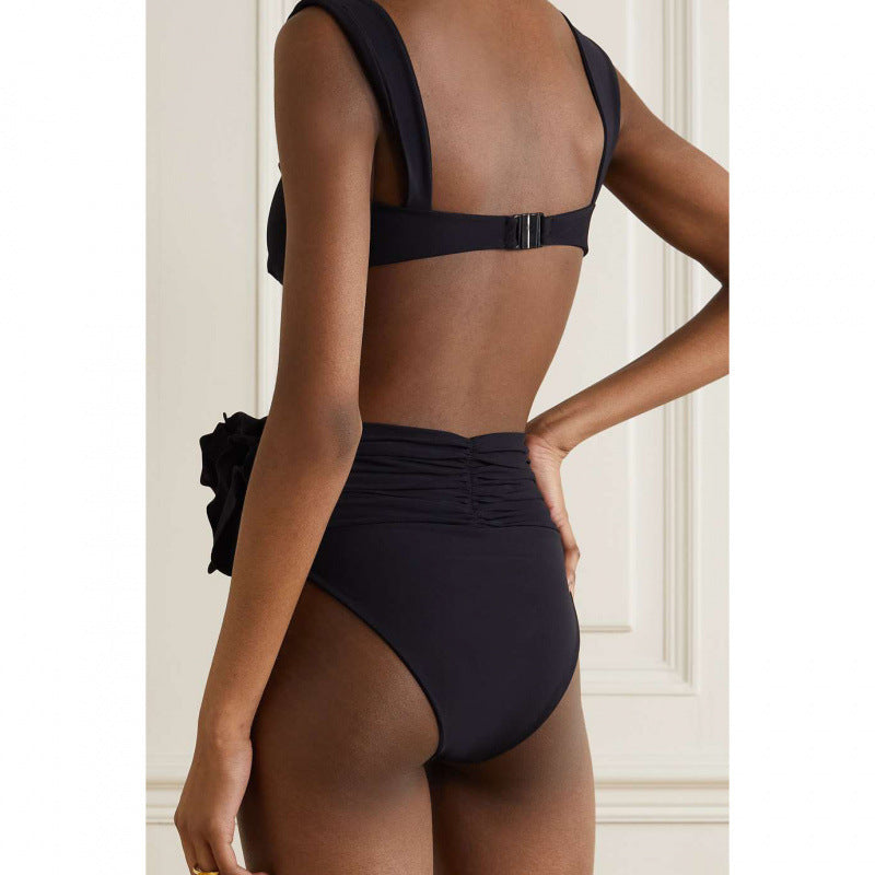 Damen Hochgeschnittener Bikini mit raffiniertem Rüschendetail Nord Taschen