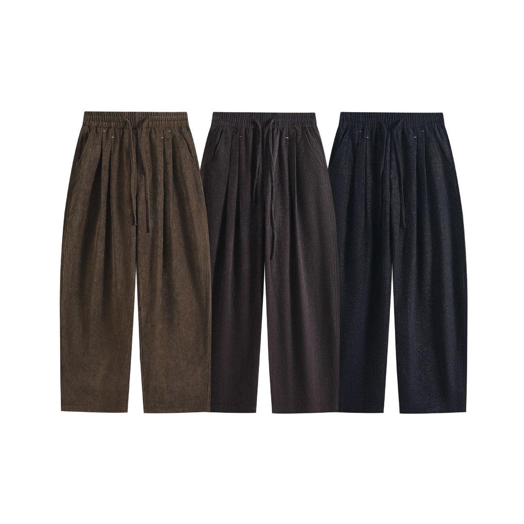 Damen Weite Palazzo-Hose mit elastischem Bund, Tunnelzug und Seitentaschen Nord Taschen