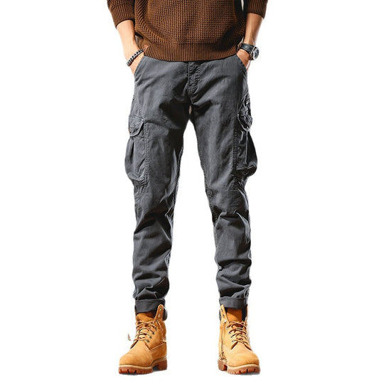 Herren Slim-Fit Cargo-Hose aus Baumwoll-Twill mit Multifachtaschen Nord Taschen