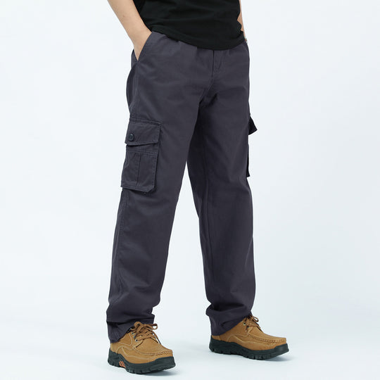 Herren Baumwoll-Twill Cargohose im Relaxed-Fit mit geradem Bein und großem Klappfach Nord Taschen
