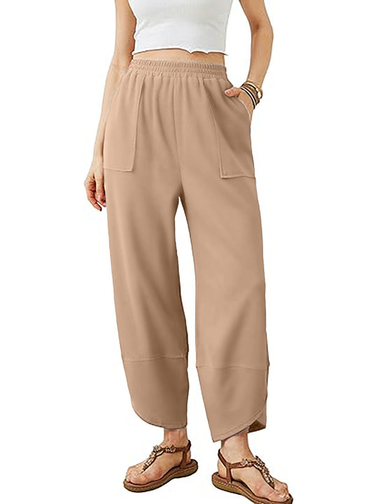 Damen Culotte-Hose mit elastischem Bund und aufgesetzten Taschen Nord Taschen