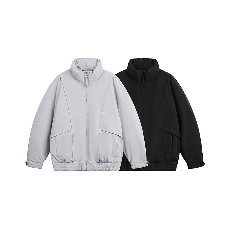 Herren Leichte Winddichte Urban-Utility Bomberjacke mit Stehkragen und elastischem Saum Nord Taschen