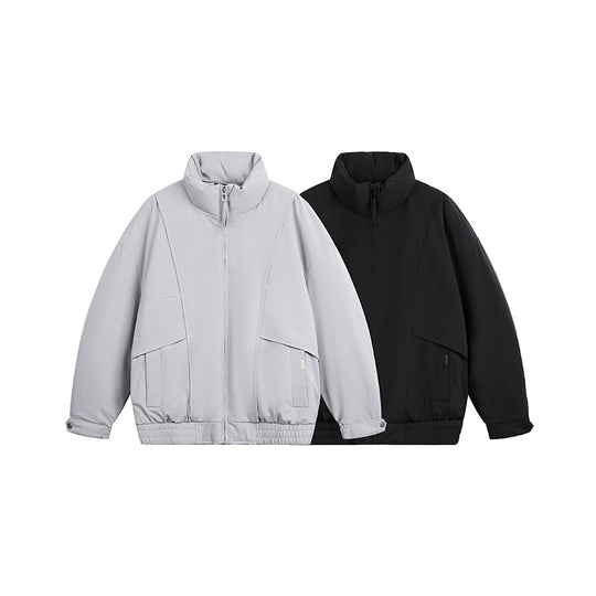 Herren Leichte Winddichte Urban-Utility Bomberjacke mit Stehkragen und elastischem Saum Nord Taschen