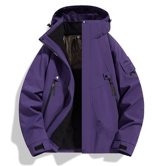 Damen Wasserabweisende Softshell-Funktionsjacke mit verstellbarer Kapuze, winddichter Membran und schrägen Reißverschlusstaschen Nord Taschen