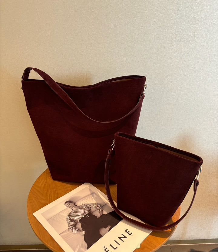 Damen handliche Wildledertasche Set Nord Taschen