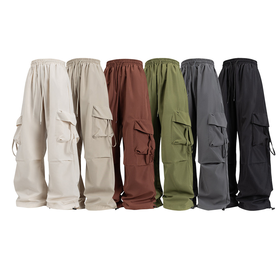 Unisex Weite Cargo‑Hose im Baggy‑Cut mit Tunnelzugbund, Mehrfachklappen und verstellbaren Beinabschlüssen Nord Taschen