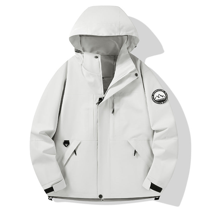 Damen wasserdichte Hardshell-Outdoorjacke mit Kapuze und Multifunktionstaschen Nord Taschen