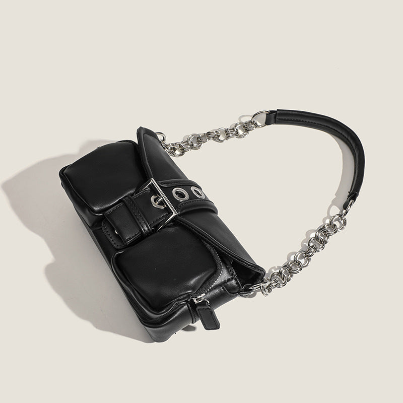 Damen Schultertasche mit verstellbarem Kettenriemen und fließendem Design Nord Taschen