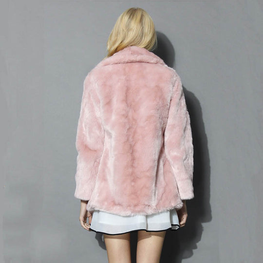 Damen Kurzblouson aus softem Faux‑Fur mit offenem Schnitt und kastiger Silhouette Nord Taschen