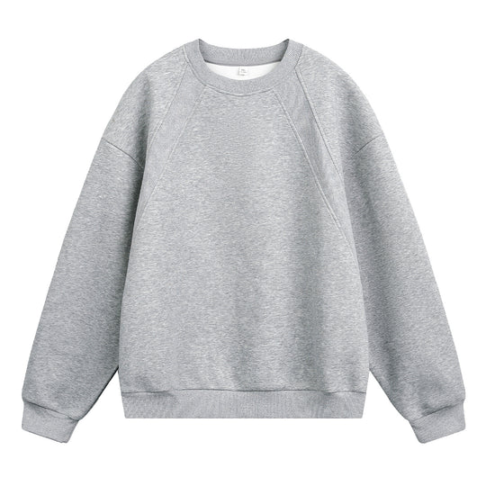 Unisex Oversize Rundhals-Sweatshirt aus Baumwollmix mit Raglanärmeln und diagonalem Rippdetail Nord Taschen