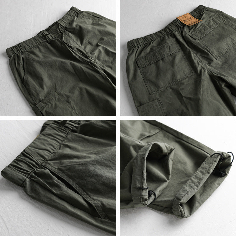 Herren Cargohose mit elastischem Bund, Kordelzug und aufgesetzten Beintaschen Nord Taschen