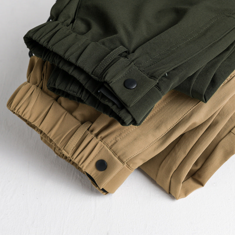 Herren Utility-Cargo-Hose mit elastischem Bund, Knieabnähern und Klappentaschen Nord Taschen
