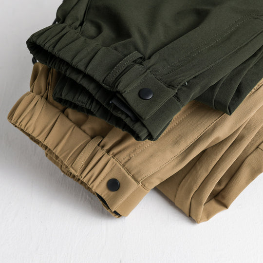 Herren Utility-Cargo-Hose mit elastischem Bund, Knieabnähern und Klappentaschen Nord Taschen