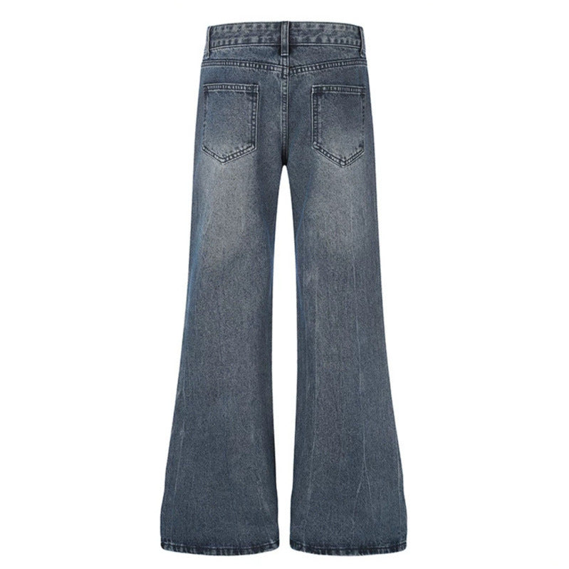 Damen High‑Waist Flared-Jeans mit Perlen- und Nietenverzierung Nord Taschen