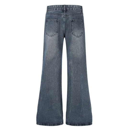 Damen High‑Waist Flared-Jeans mit Perlen- und Nietenverzierung Nord Taschen