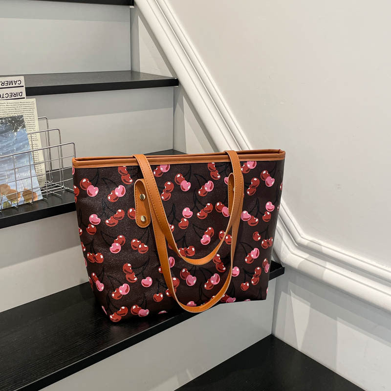 Damen Tote-Bag mit fruchtigem Kirschmotiv Nord Taschen
