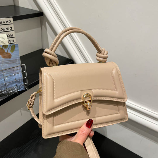 Damen elegante Umhängetasche mit geflochtenem Tragegriff und stilvollem Verschluss Nord Taschen