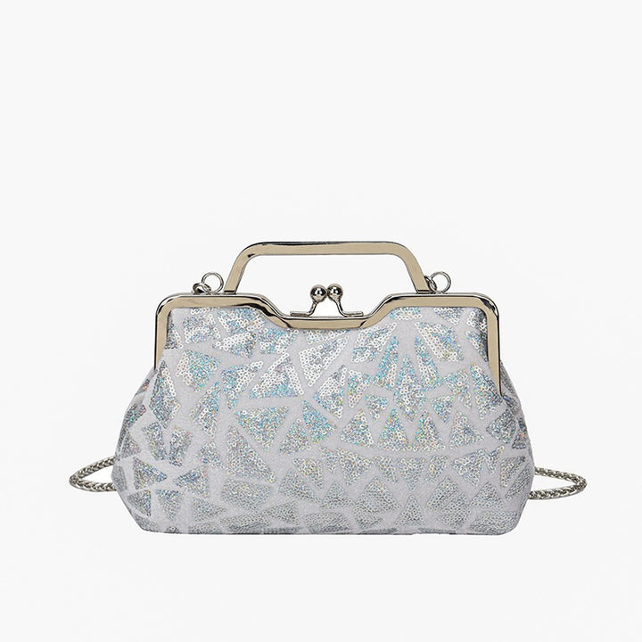 Damen elegante Clutch mit kunstvollem Steppdesign Nord Taschen
