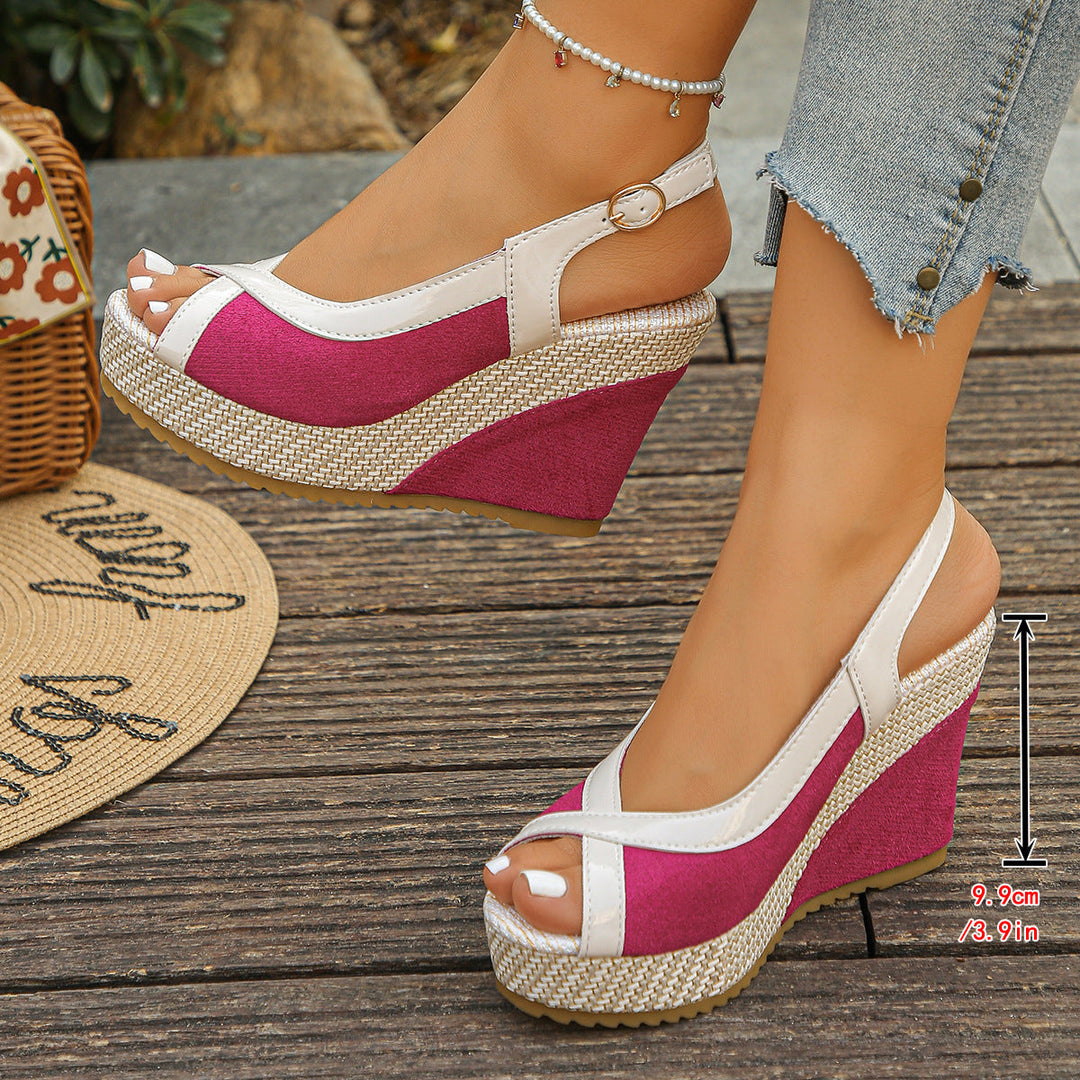 Damen Wedge-Sandalen mit elegantem Riemchen-Design und rutschfester Sohle
