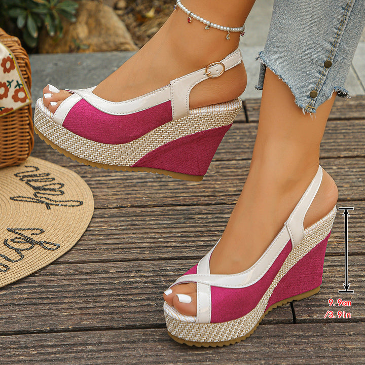 Damen Wedge-Sandalen mit elegantem Riemchen-Design und rutschfester Sohle