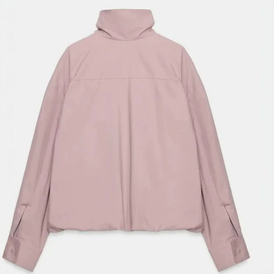 Damen Kurzweiter Blouson mit hohem Rollkragen und überlangen Manschetten Nord Taschen